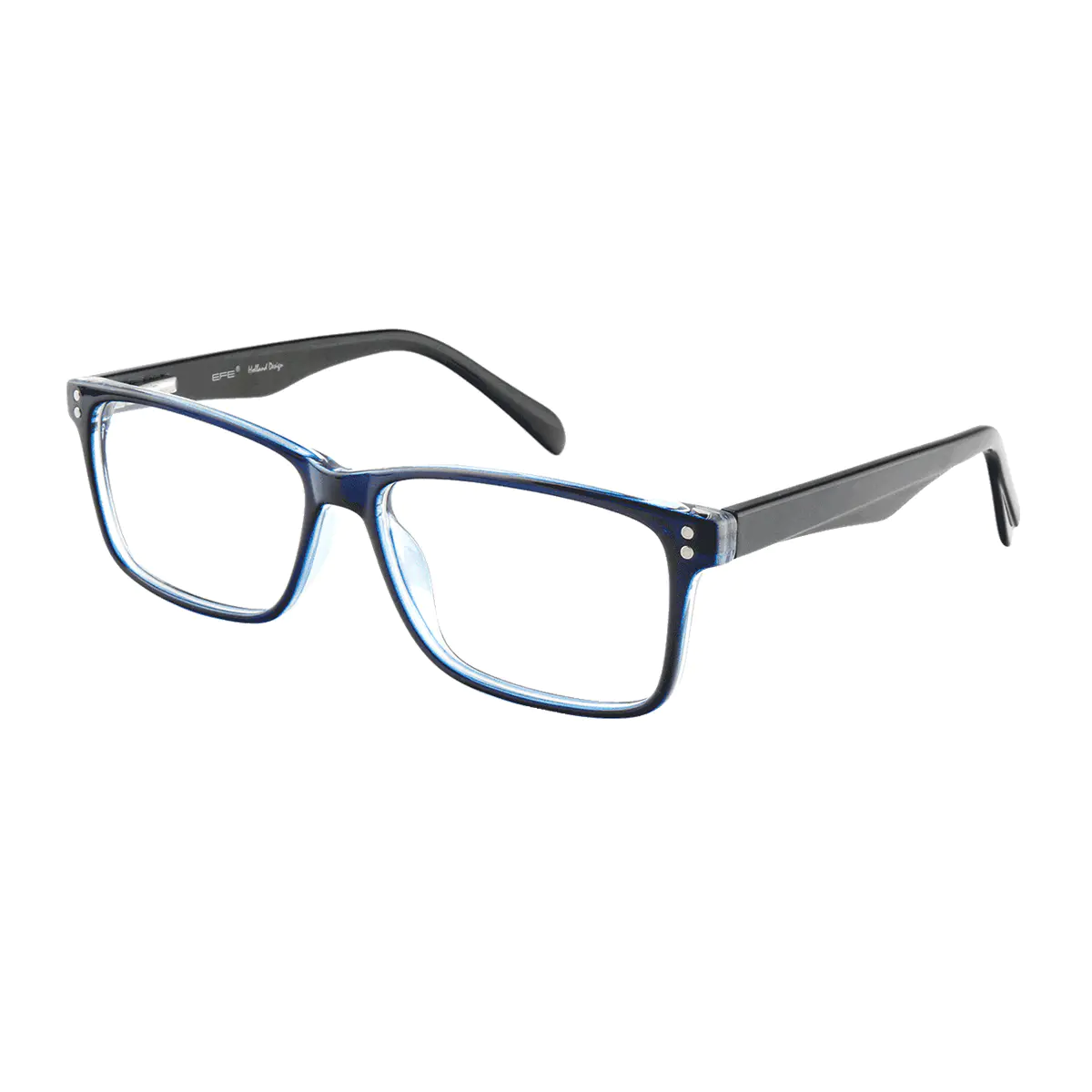 Rectangle Black/Blue Eyeglasses