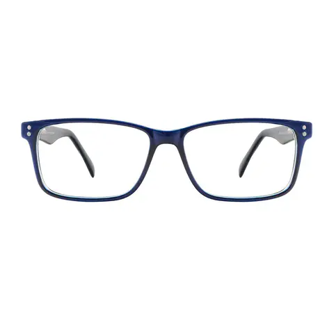 Rectangle Black/Blue Eyeglasses