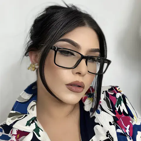 Rectangle Black/Blue Eyeglasses