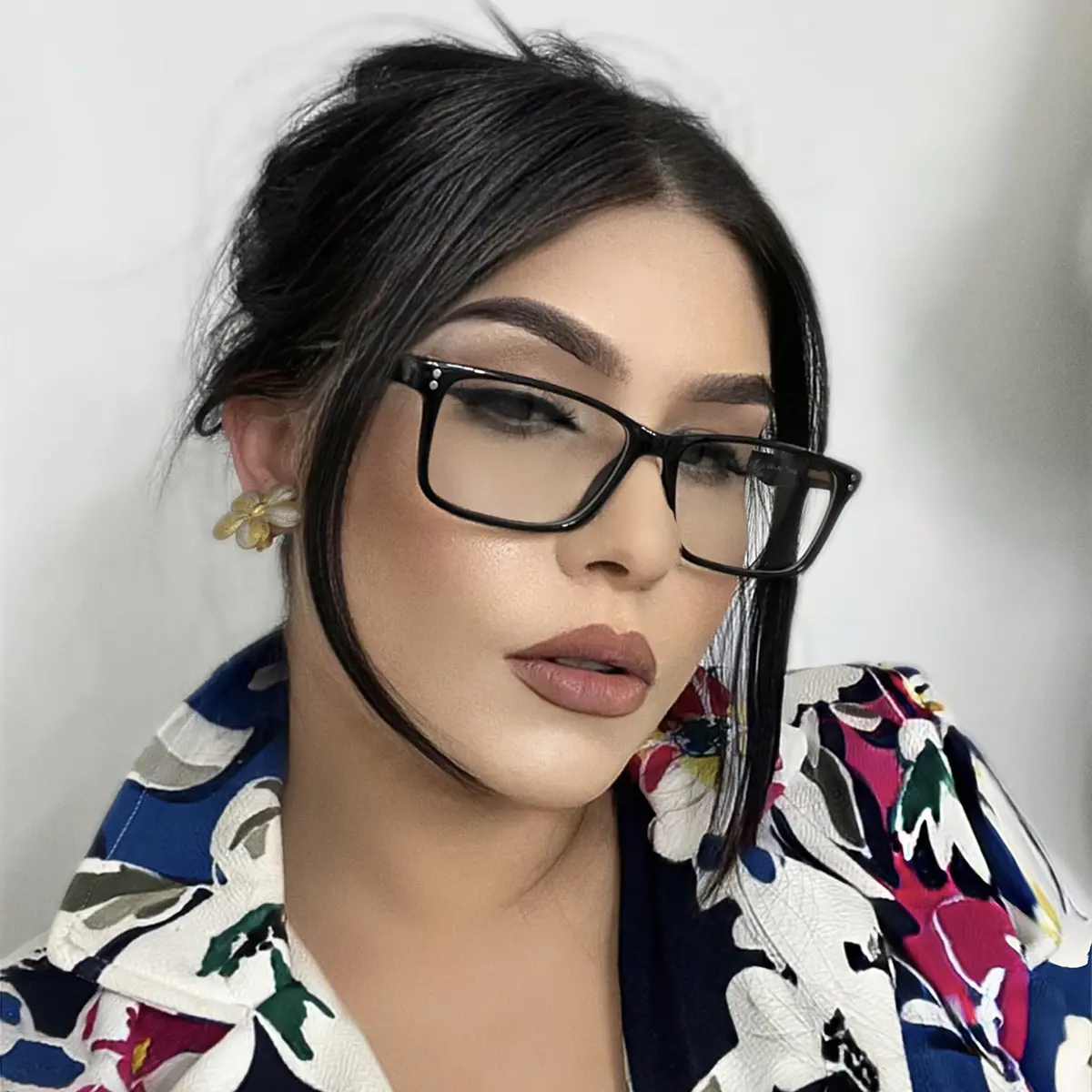 Rectangle Black/Blue Eyeglasses