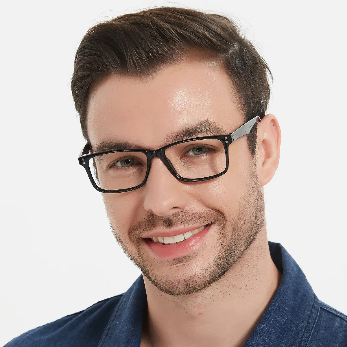 Rectangle Black/Blue Eyeglasses