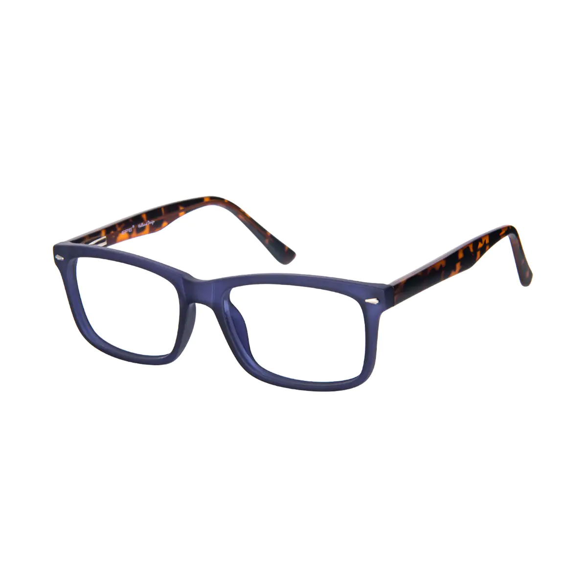 Rectangle Blue Eyeglasses
