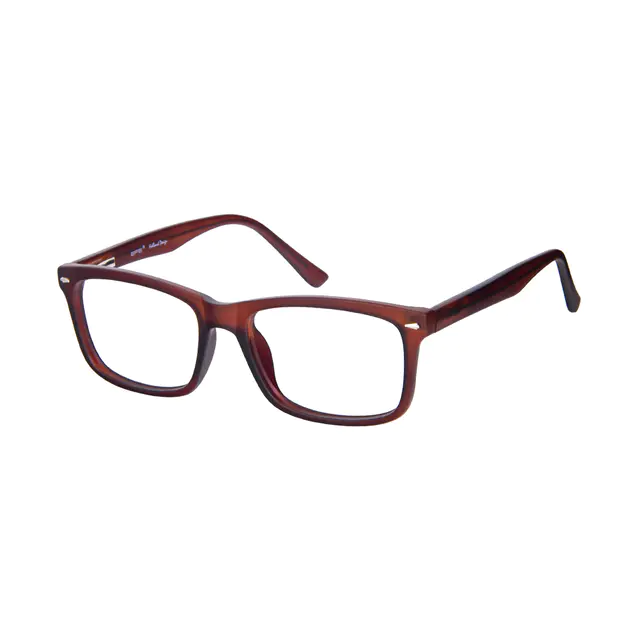 Rectangle Brown Eyeglasses