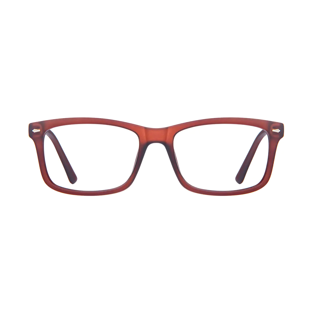 Rectangle Brown Eyeglasses