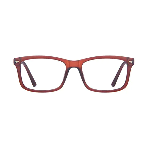 Rectangle Brown Eyeglasses