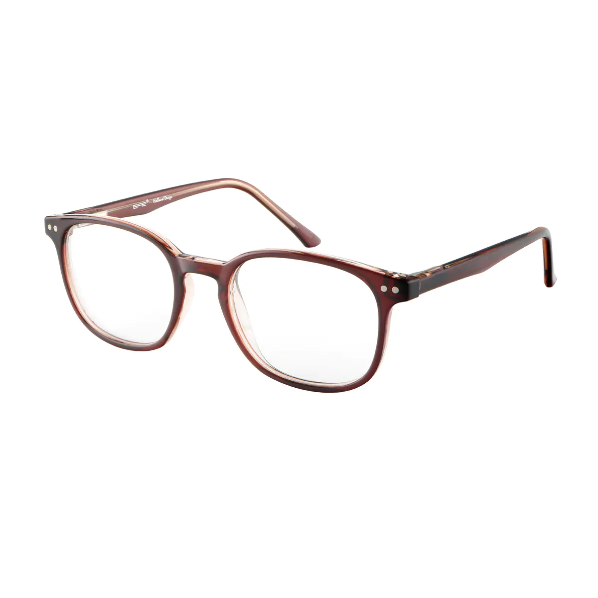 Square Brown Eyeglasses