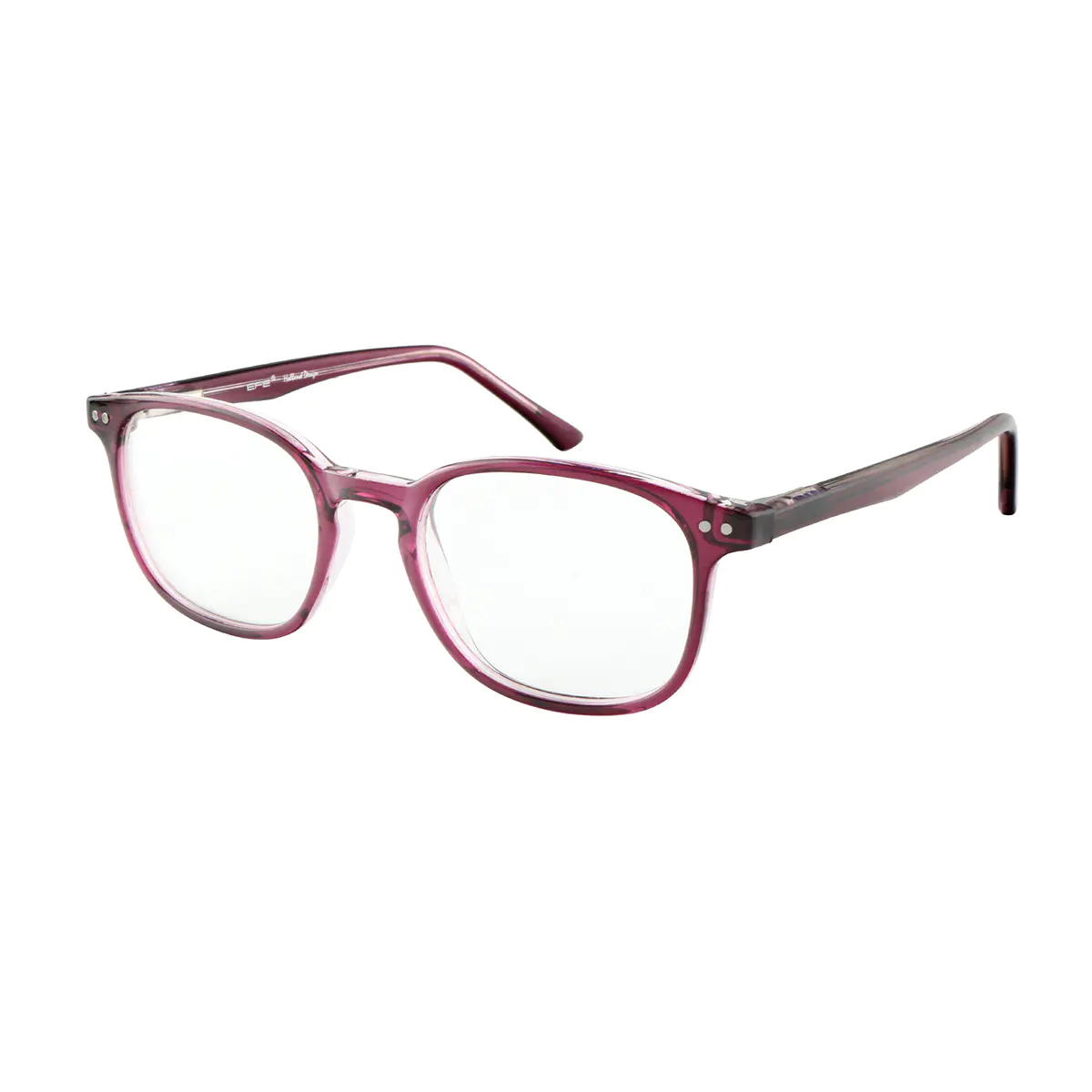 Square Purple Reading Glasses