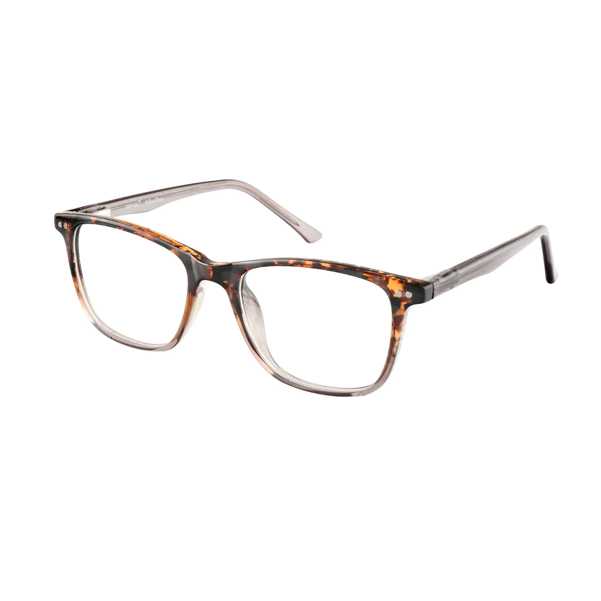 Rectangle Tortoiseshell/Clear Reading Glasses