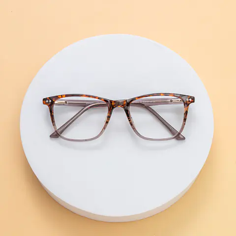 Rectangle Tortoiseshell/Clear Reading Glasses