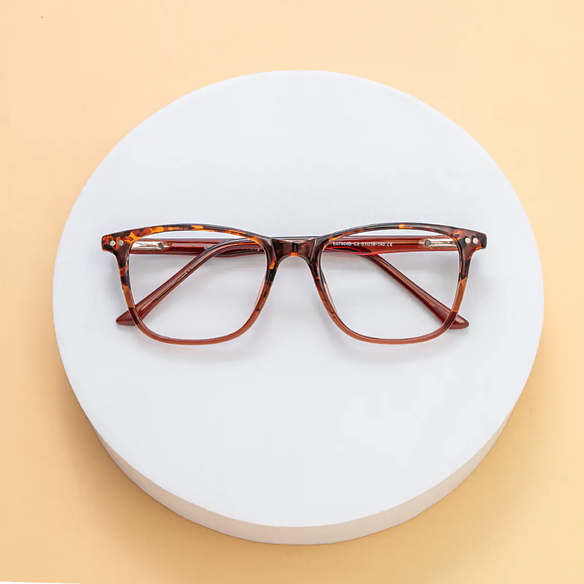 Rectangle Tortoiseshell/Brown Eyeglasses