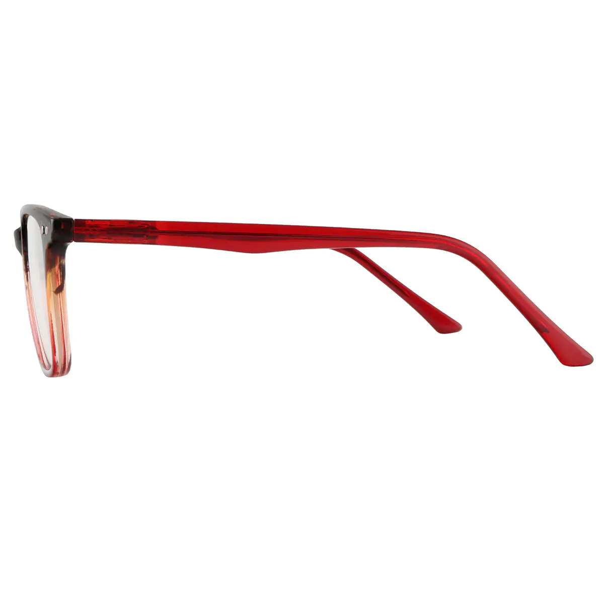Rectangle Tortoiseshell/Red Eyeglasses