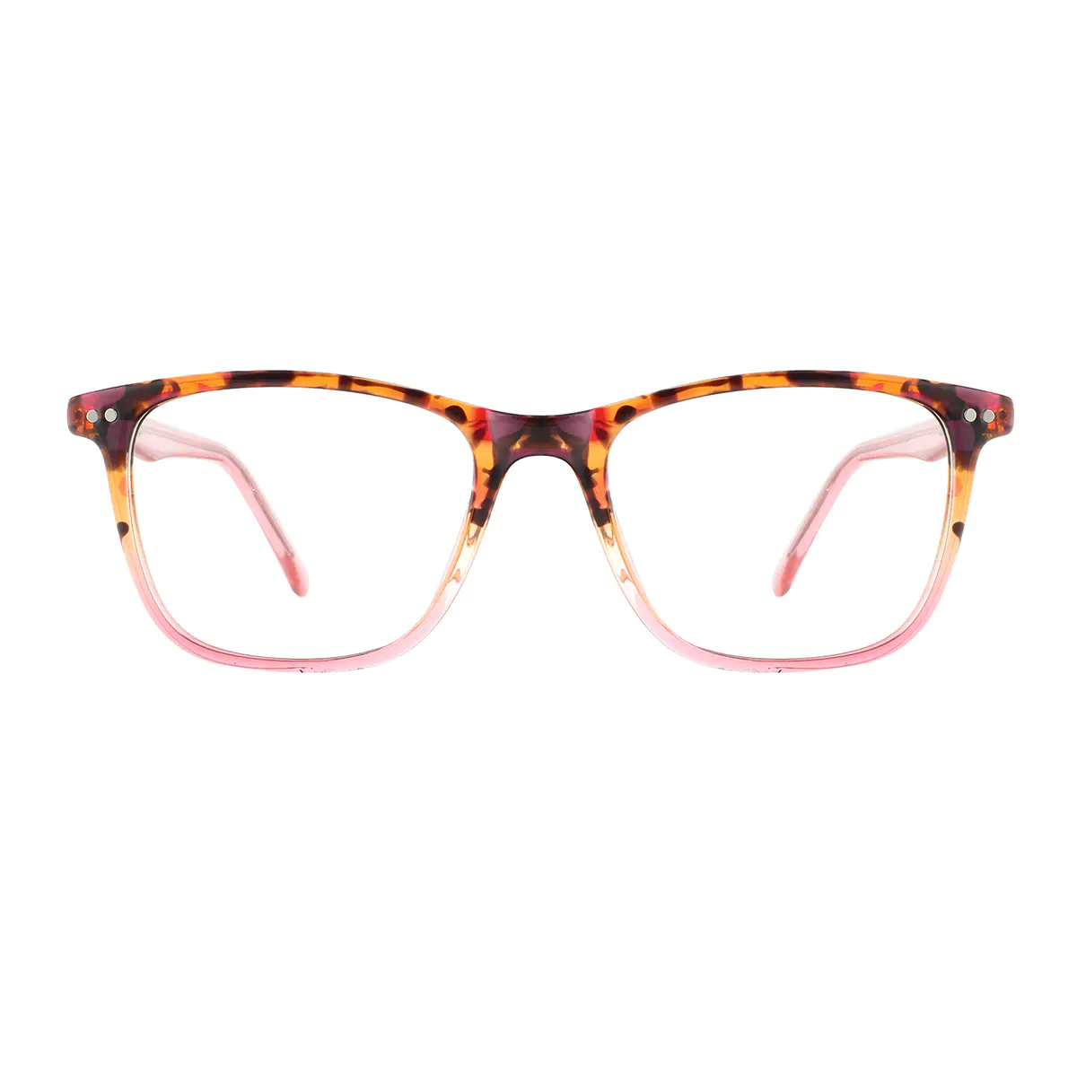 Rectangle Tortoiseshell/Pink Eyeglasses