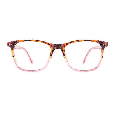 Rectangle Tortoiseshell/Pink Eyeglasses