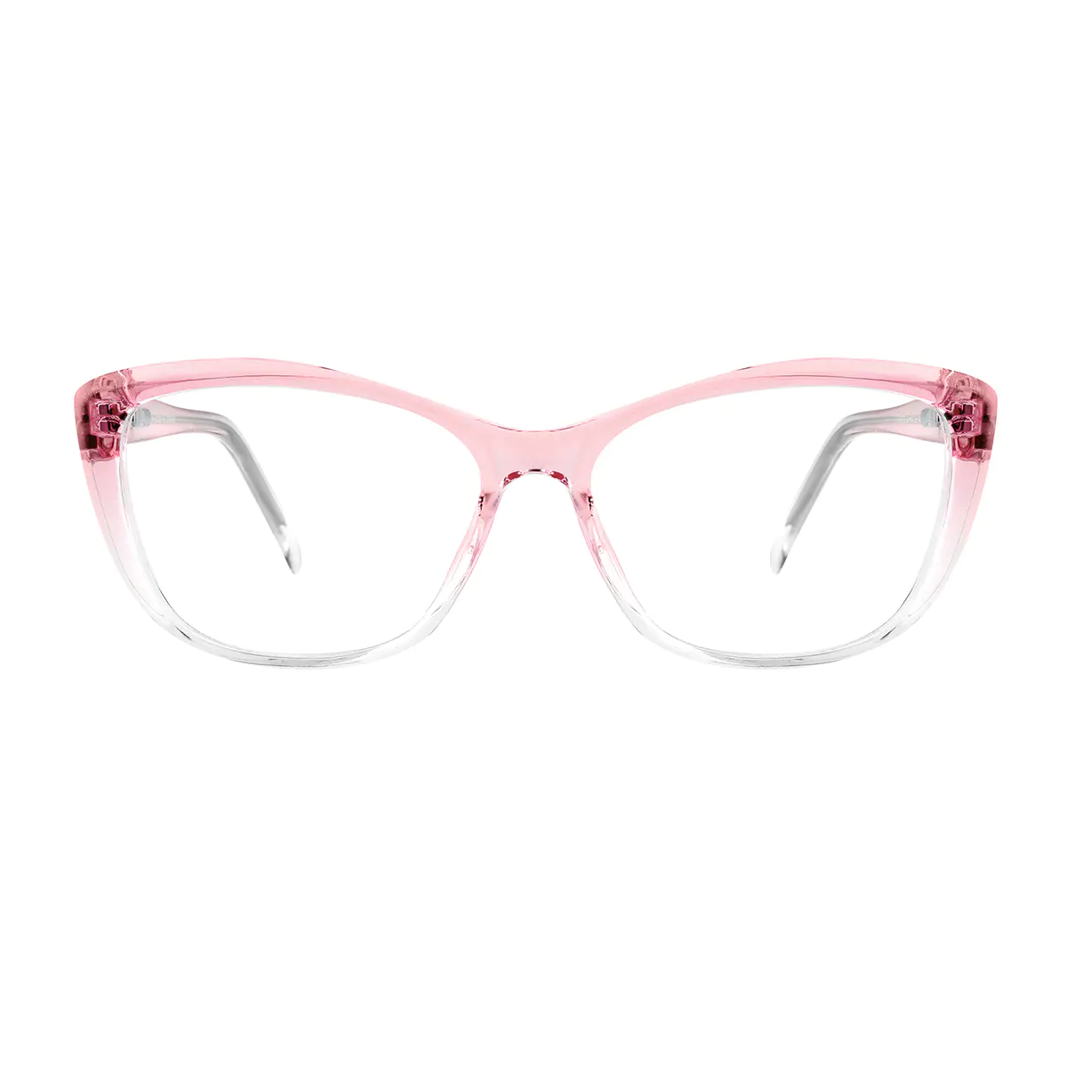 Square Transparent Pink Eyeglasses