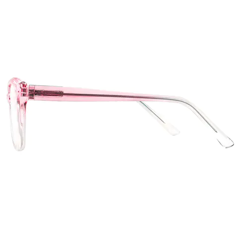 Square Transparent Pink Eyeglasses
