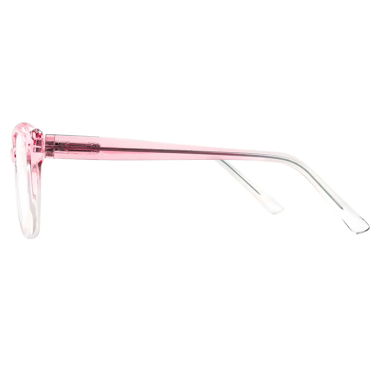 Square Transparent Pink Eyeglasses