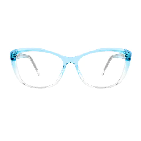Square Blue/Clear Eyeglasses