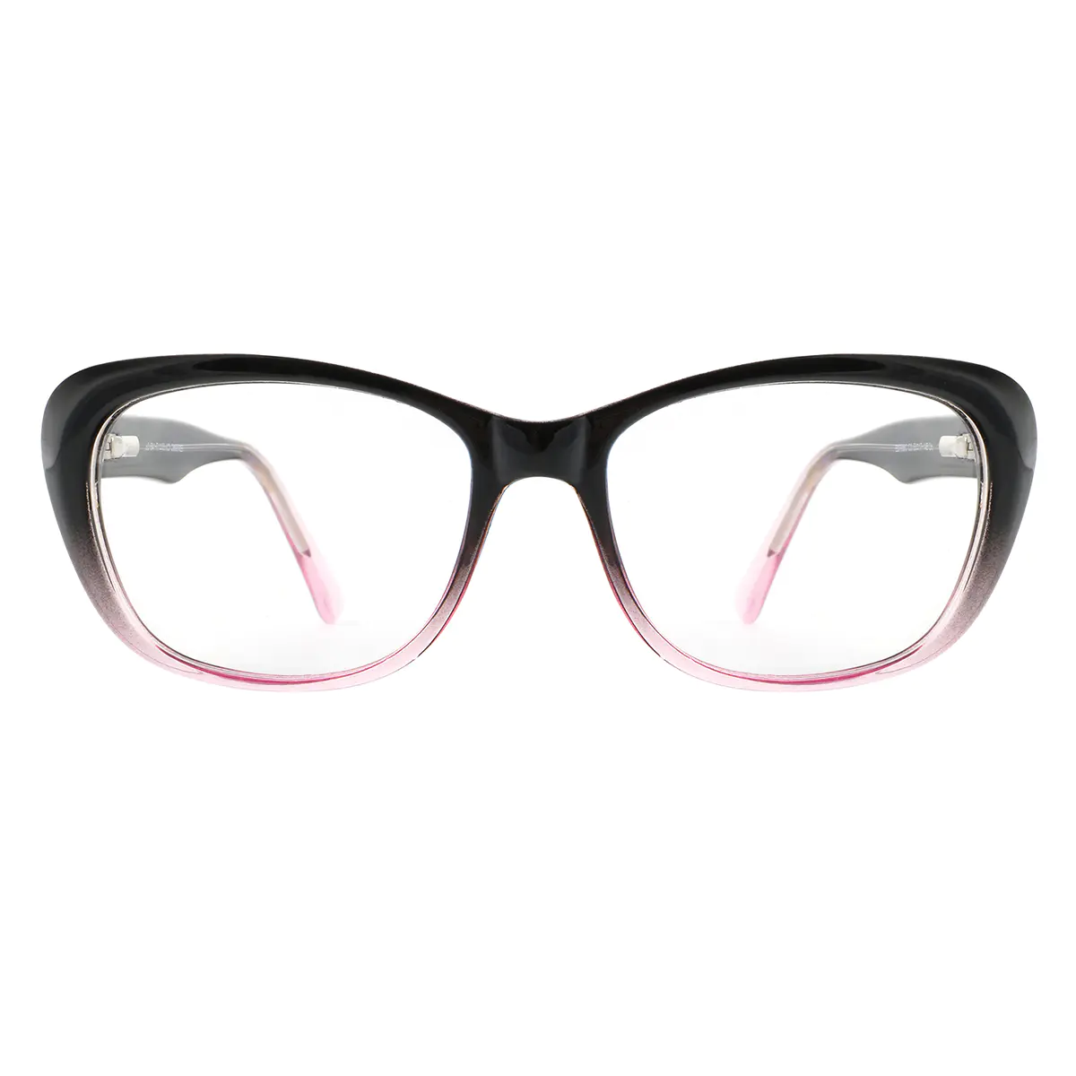 Rectangle Transparent Pink Eyeglasses