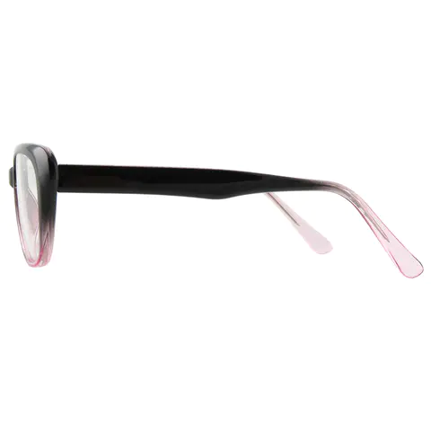 Rectangle Transparent Pink Eyeglasses