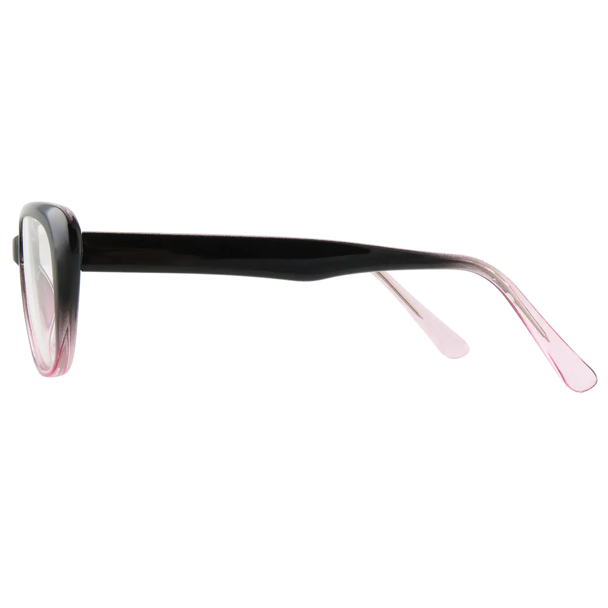 Rectangle Transparent Pink Eyeglasses