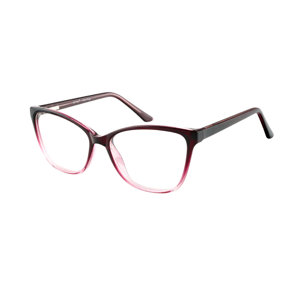 Cat-eye Gradient Brown Eyeglasses