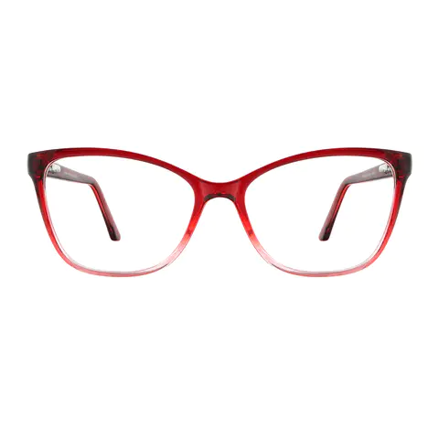 Cat-eye Gradient Red Eyeglasses
