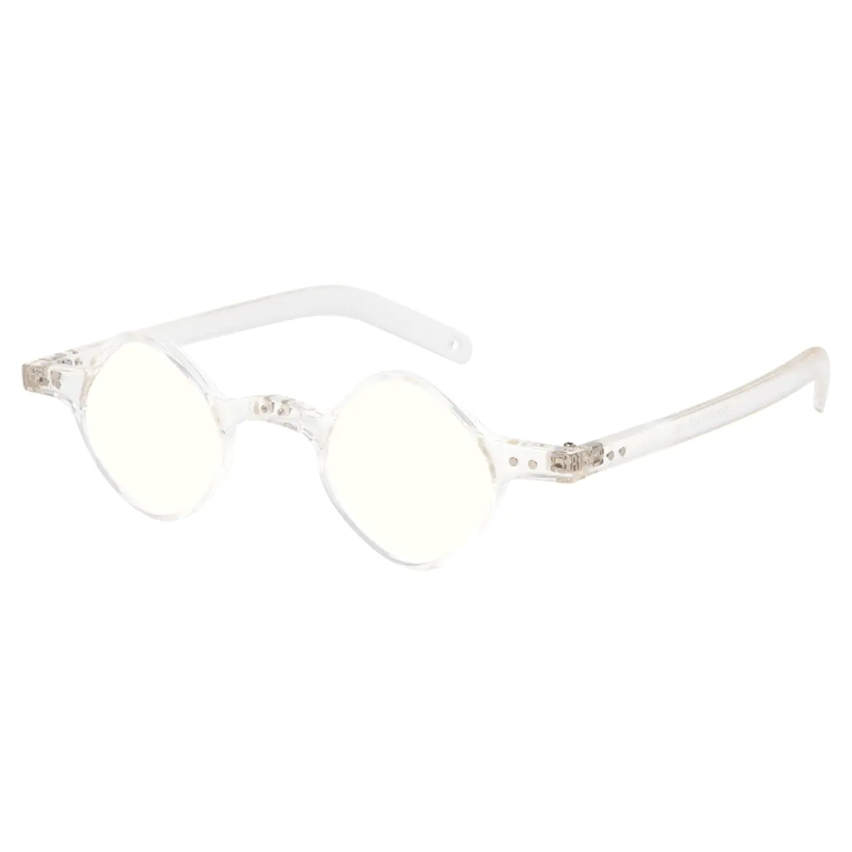 Round White Reading Glasses