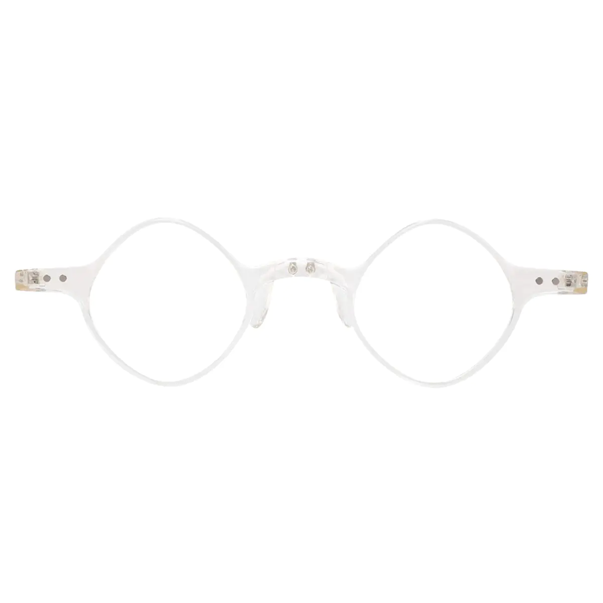 Round White Reading Glasses