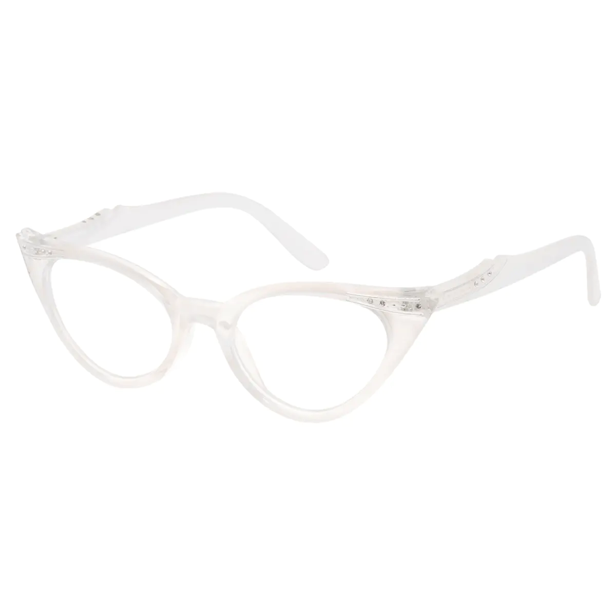 Cat-eye White Reading Glasses