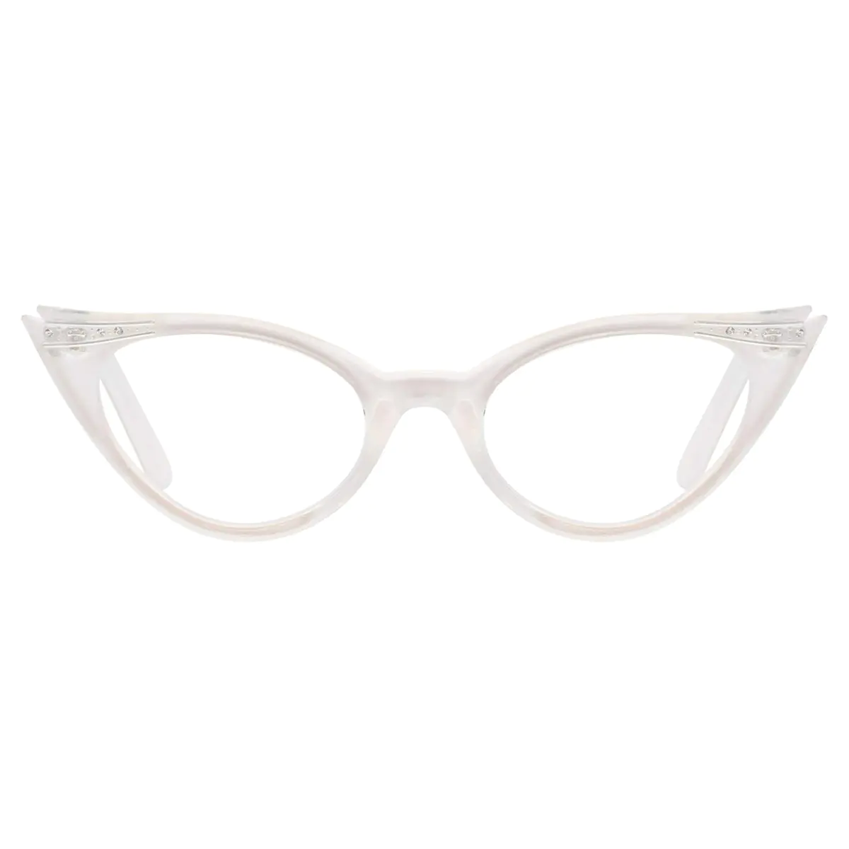 Cat-eye White Reading Glasses