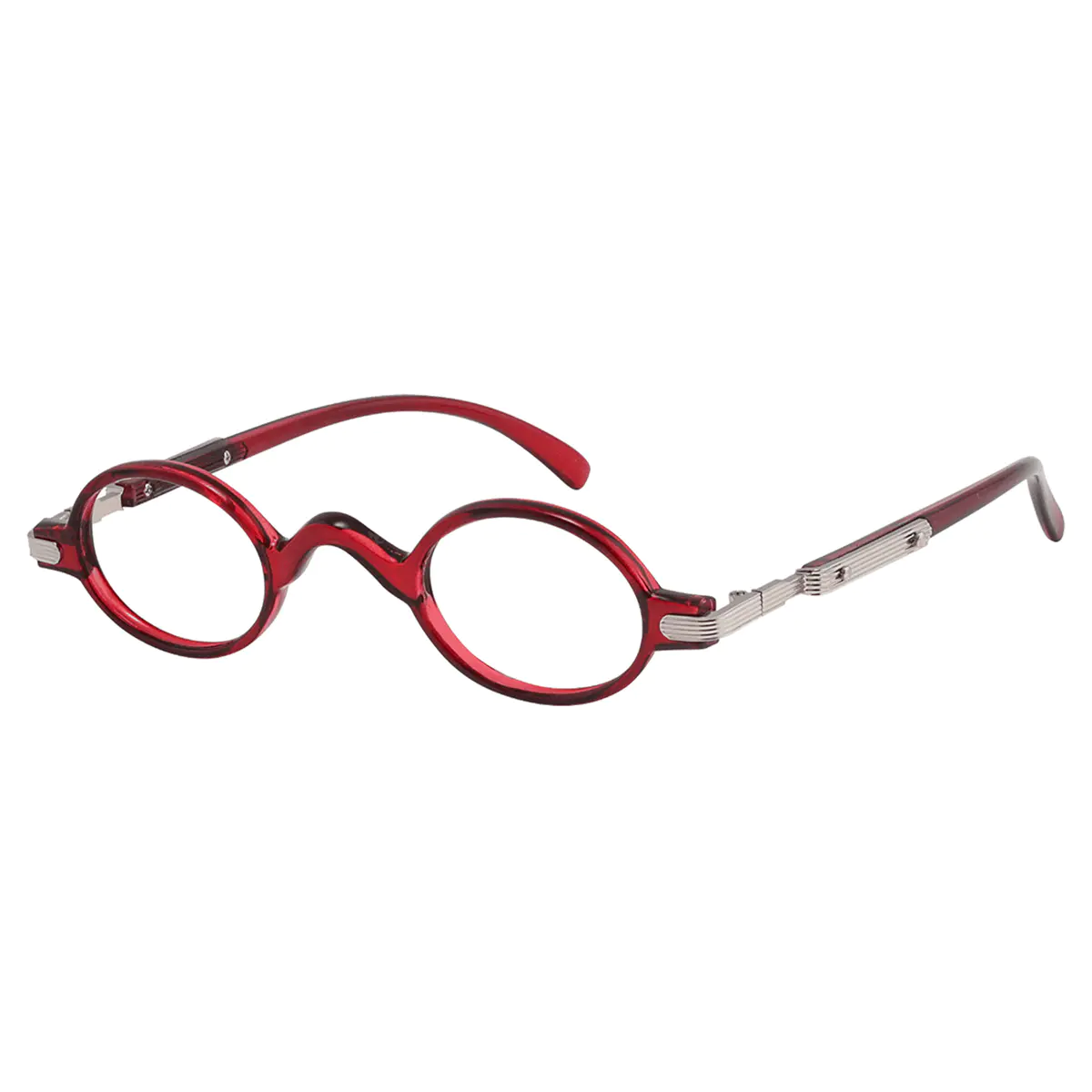 Round Red Reading Glasses