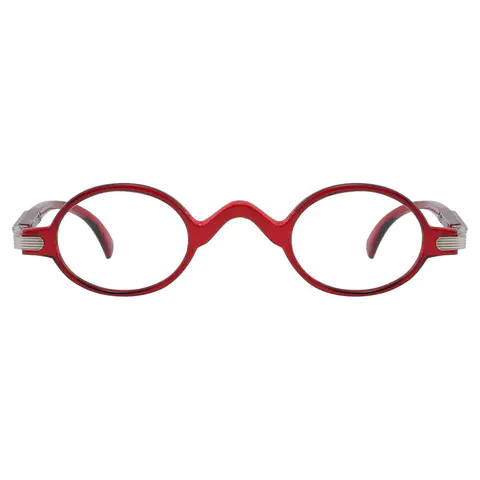 Round Red Reading Glasses
