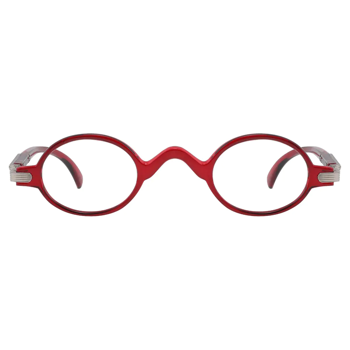 Round Red Reading Glasses