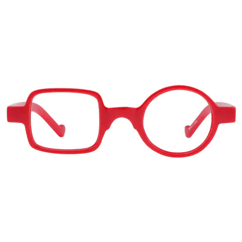 Geometric Red Reading Glasses