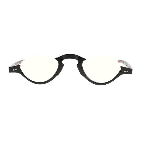 Oval Black Reading Glasses