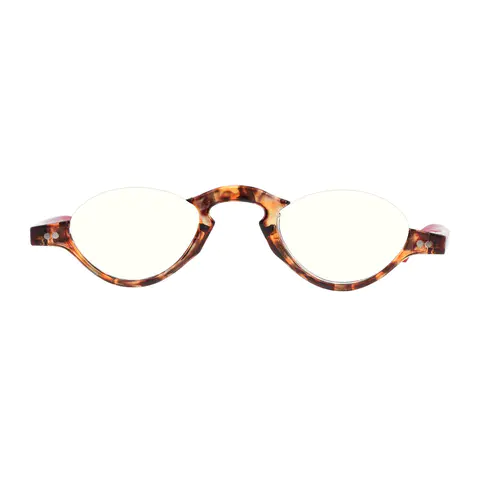 Oval Red Reading Glasses