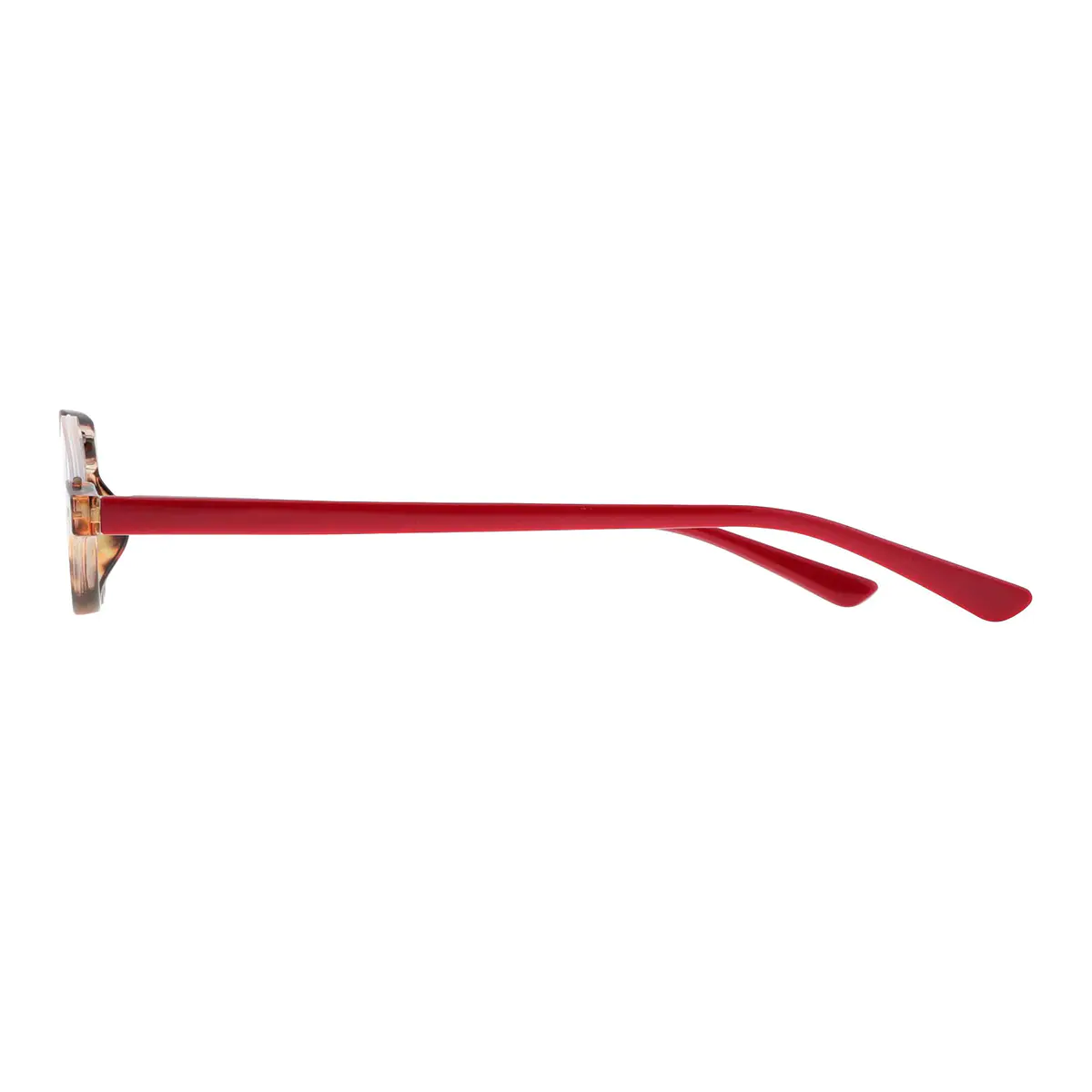 Oval Red Reading Glasses