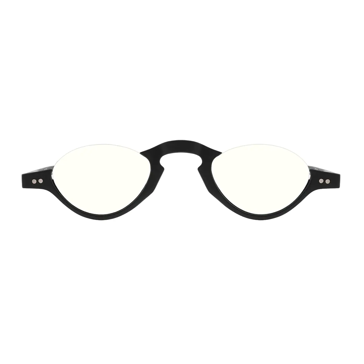 Oval Black Reading Glasses