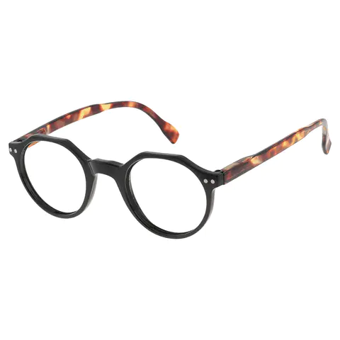 Round Black Reading Glasses