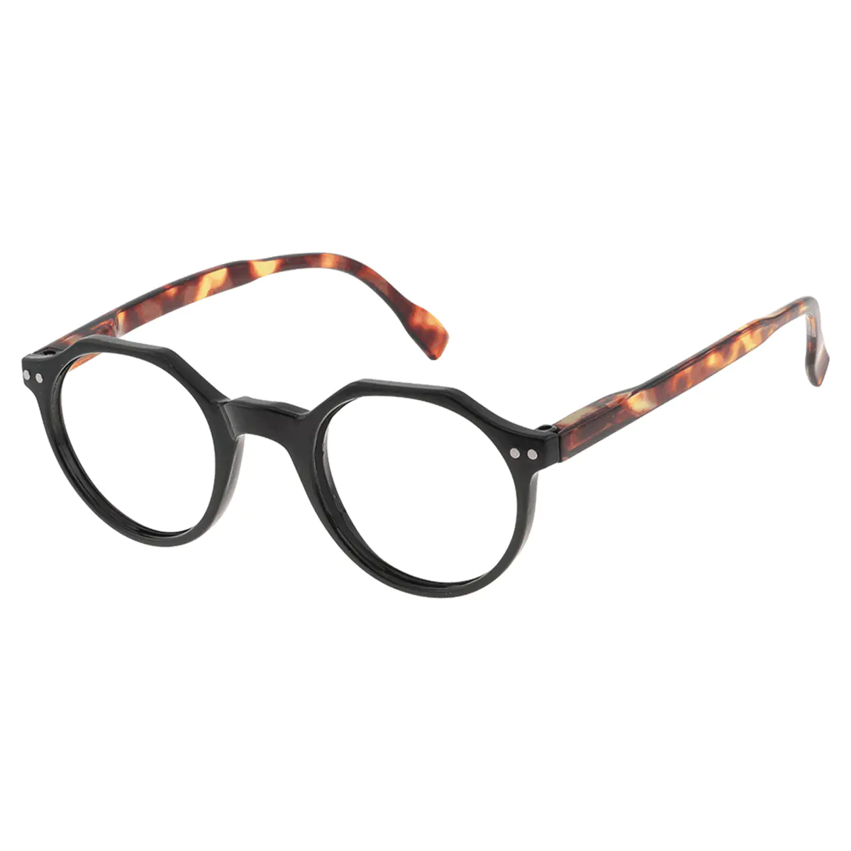 Round Black Reading Glasses