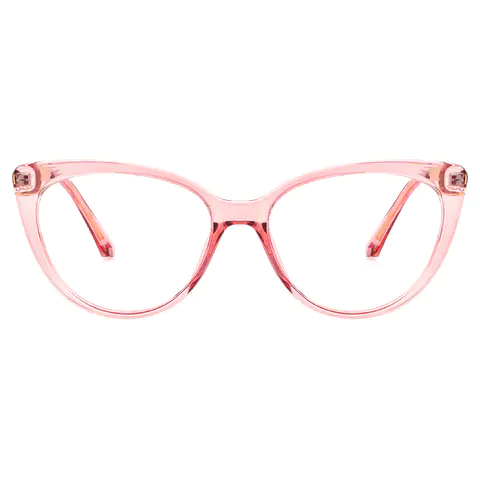 Cat-eye Transparent Pink Eyeglasses
