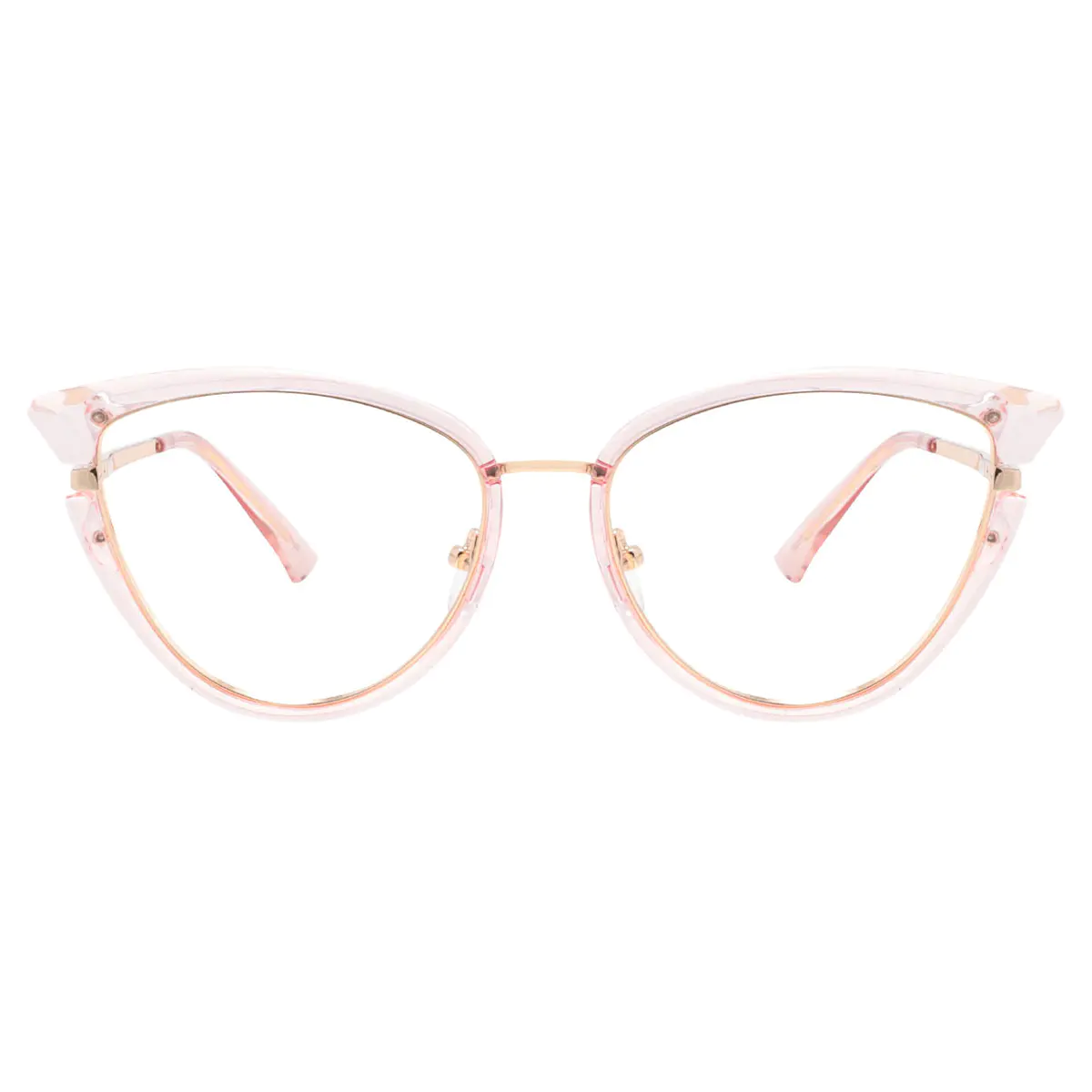 Cat-eye Transparent Pink Eyeglasses