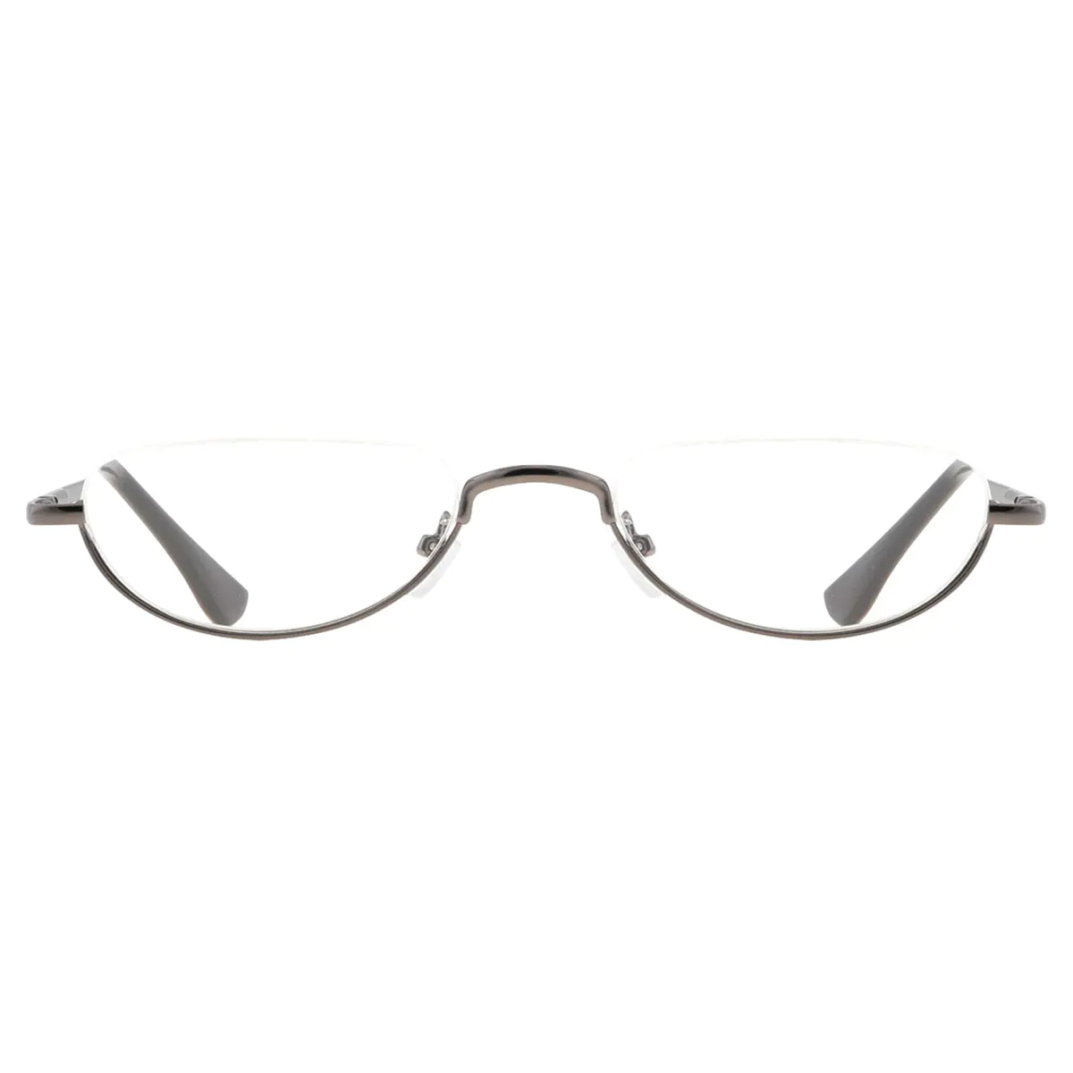Oval Grey Reading Glasses