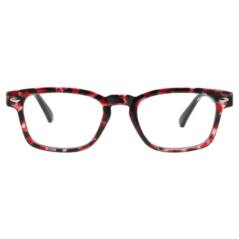 Square Red Reading Glasses