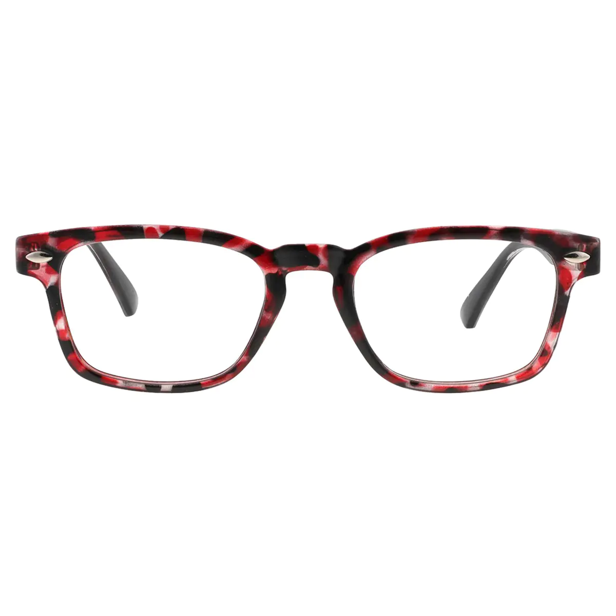 Square Red Reading Glasses
