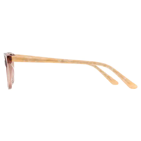 Oval Transparent Amber Eyeglasses