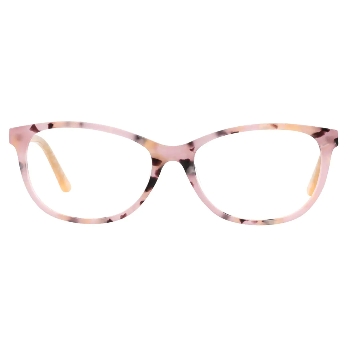 Oval Pink Tortoiseshell Eyeglasses