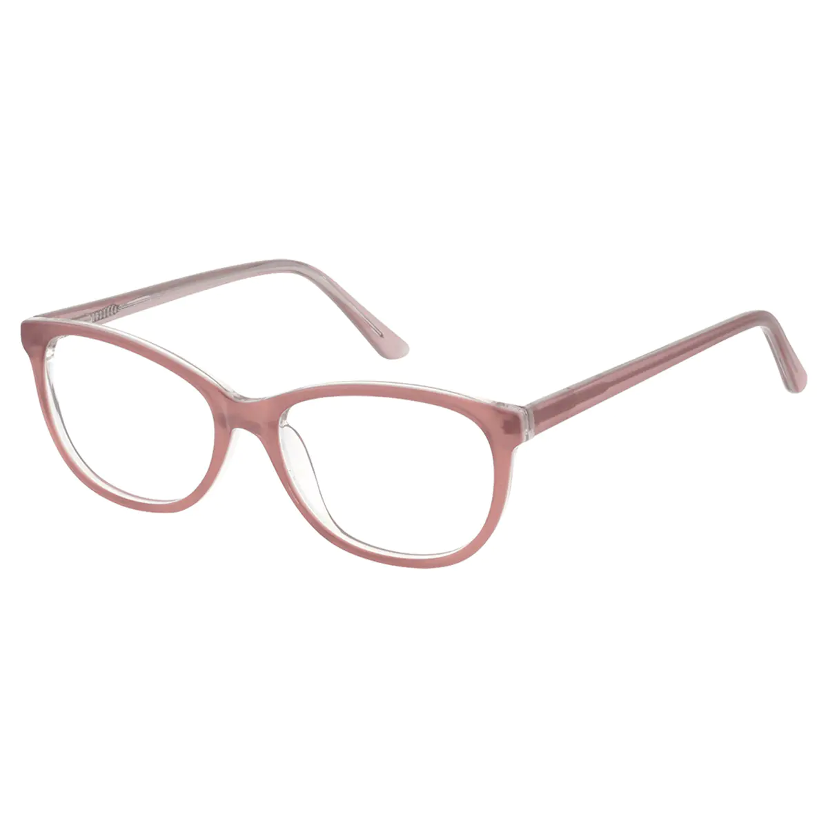 Oval Pale Pink Eyeglasses