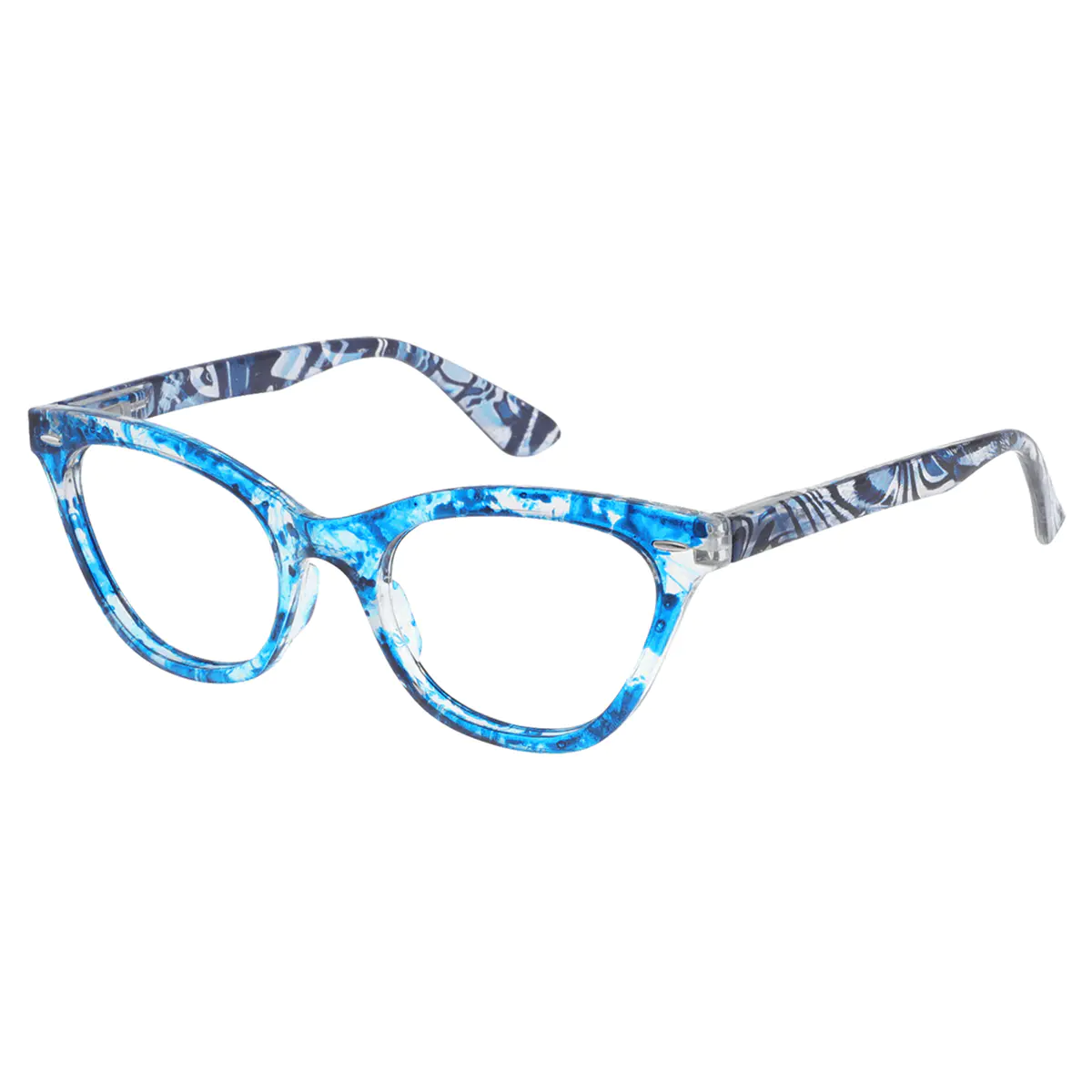 Cat-eye Blue Reading Glasses