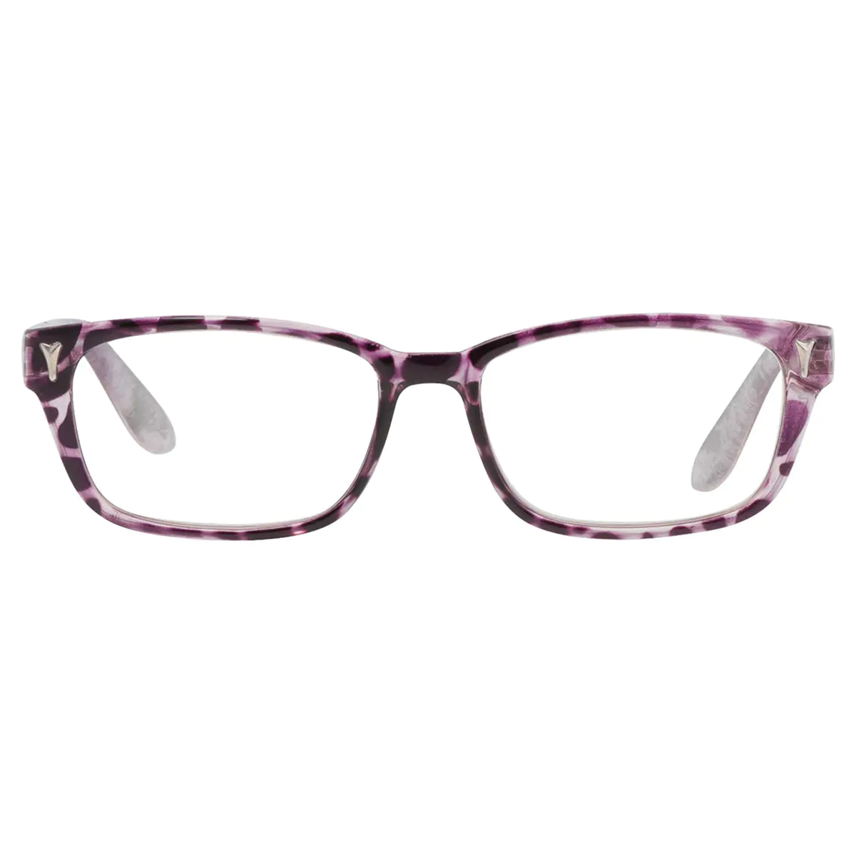 Rectangle Purple Reading Glasses